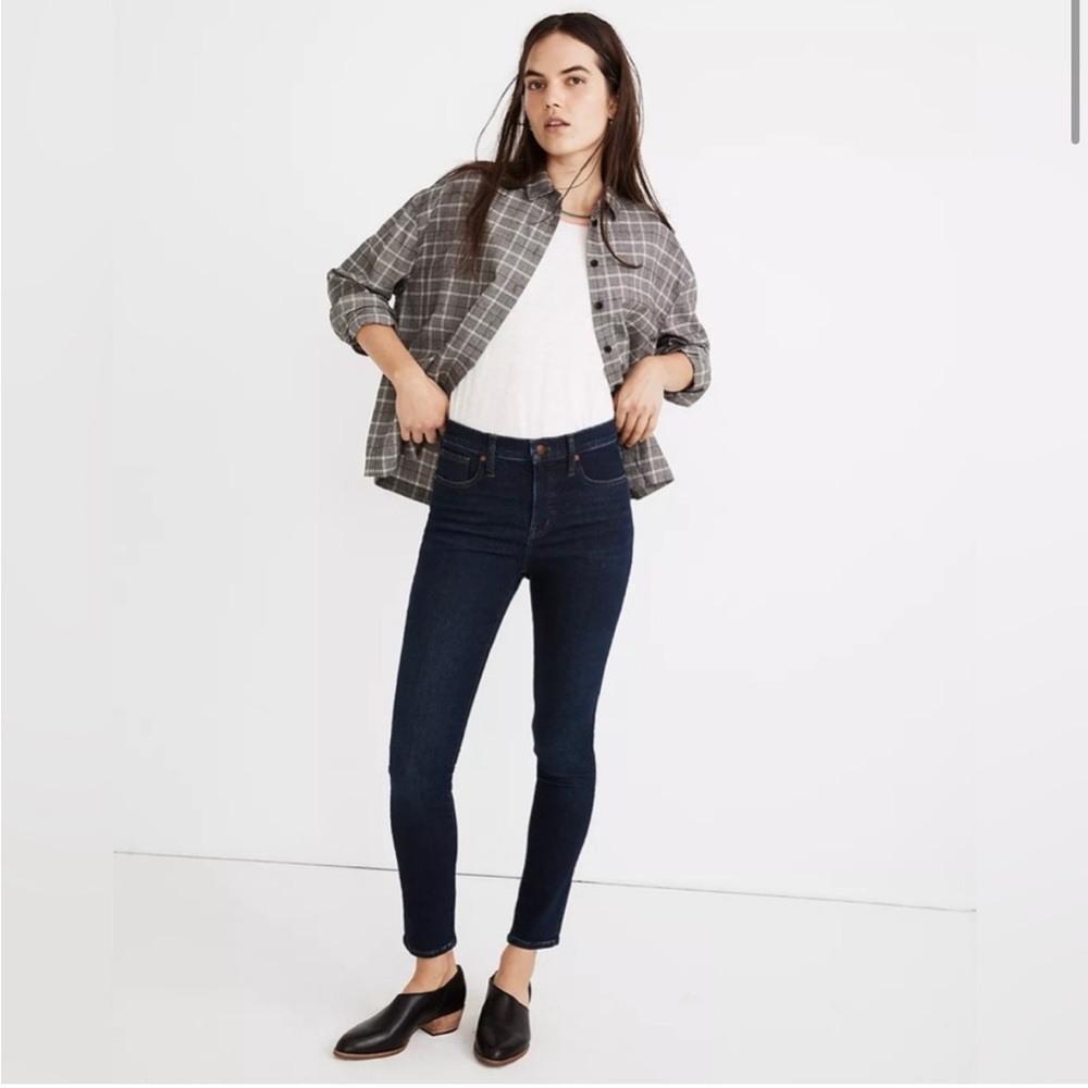 Madewell 9” Mid-Rise Skinny Size 28 Dark Wash Denim